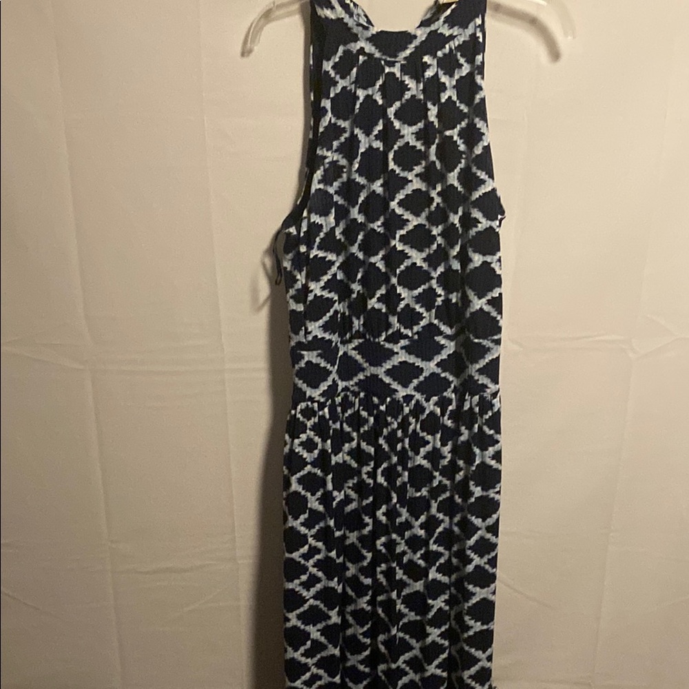 Michael Kors navy and White Patterned Dress